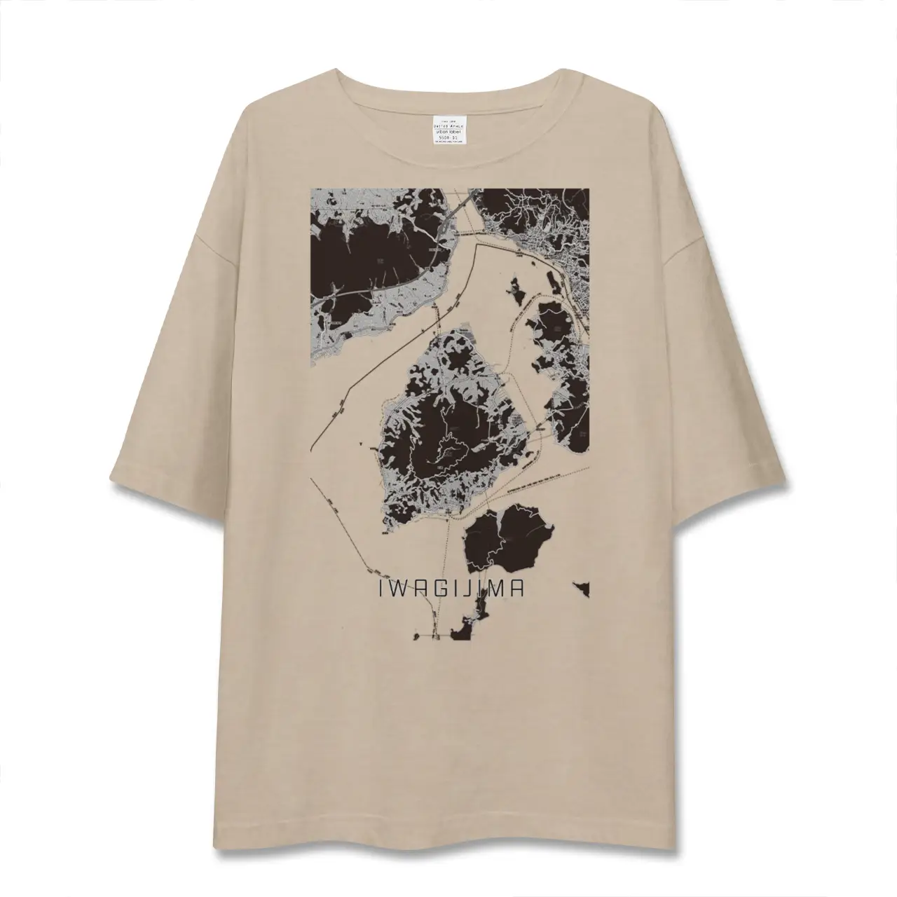 【岩城島（愛媛県）】地図柄ビッグシルエットTシャツ