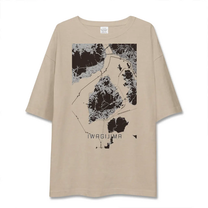 【岩城島（愛媛県）】地図柄ビッグシルエットTシャツ