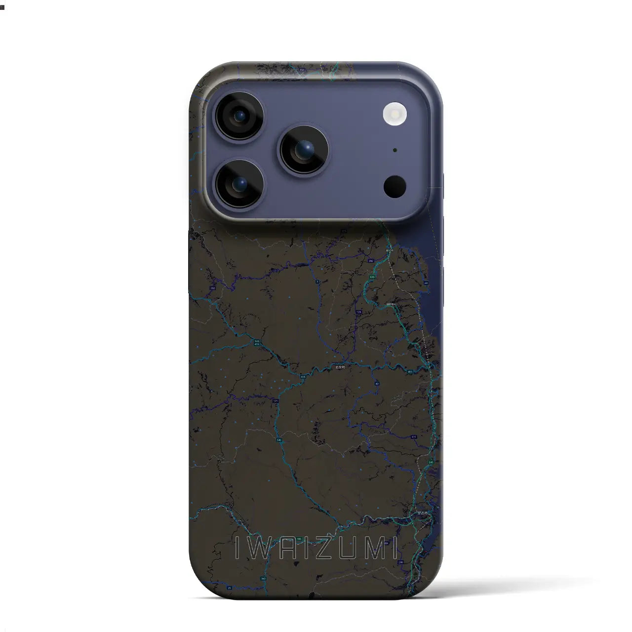 【岩泉（岩手県）】地図柄iPhoneケース（バックカバータイプ）