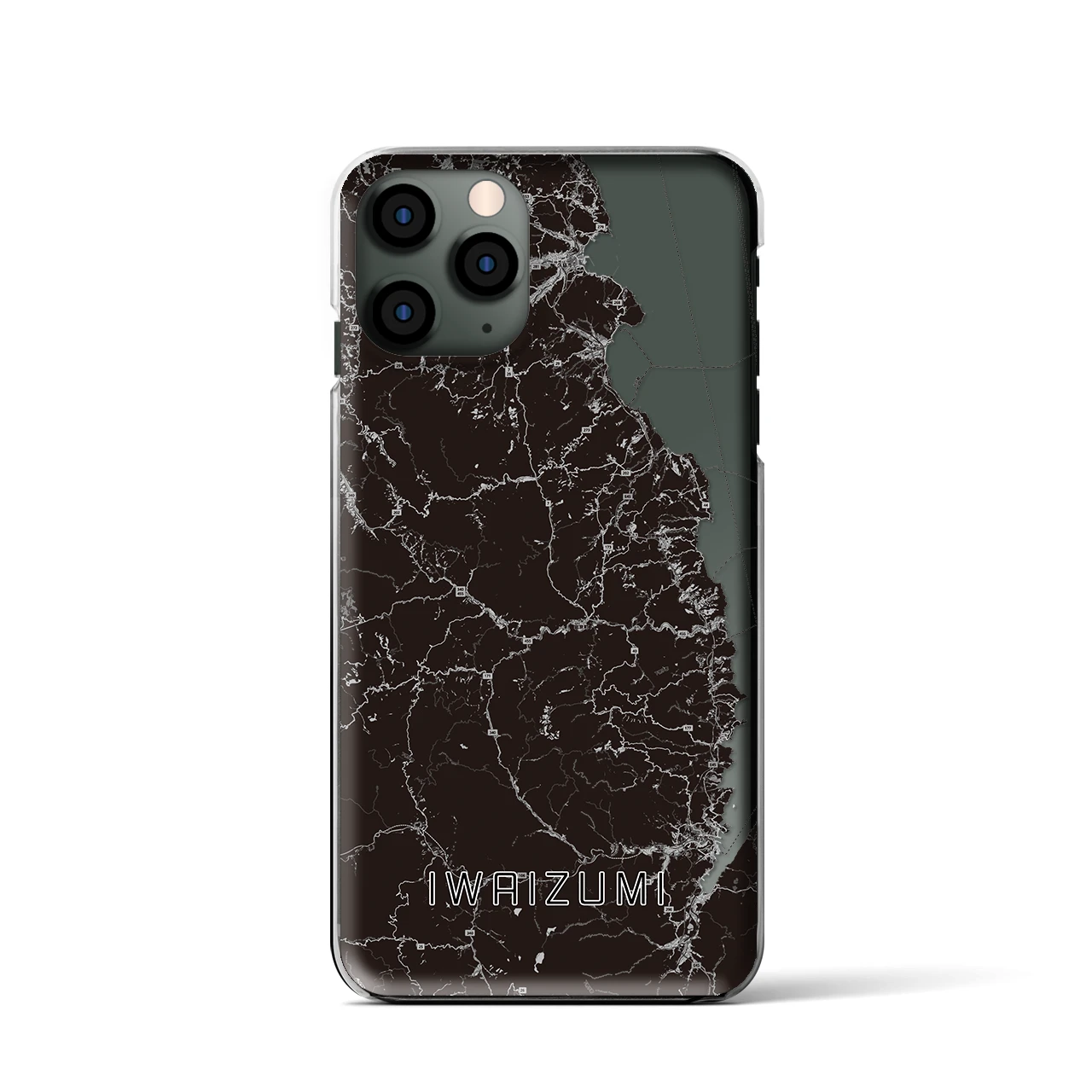 【岩泉（岩手県）】地図柄iPhoneケース（クリアタイプ）