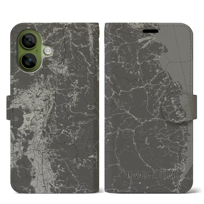 【岩泉（岩手県）】地図柄iPhoneケース（手帳タイプ）