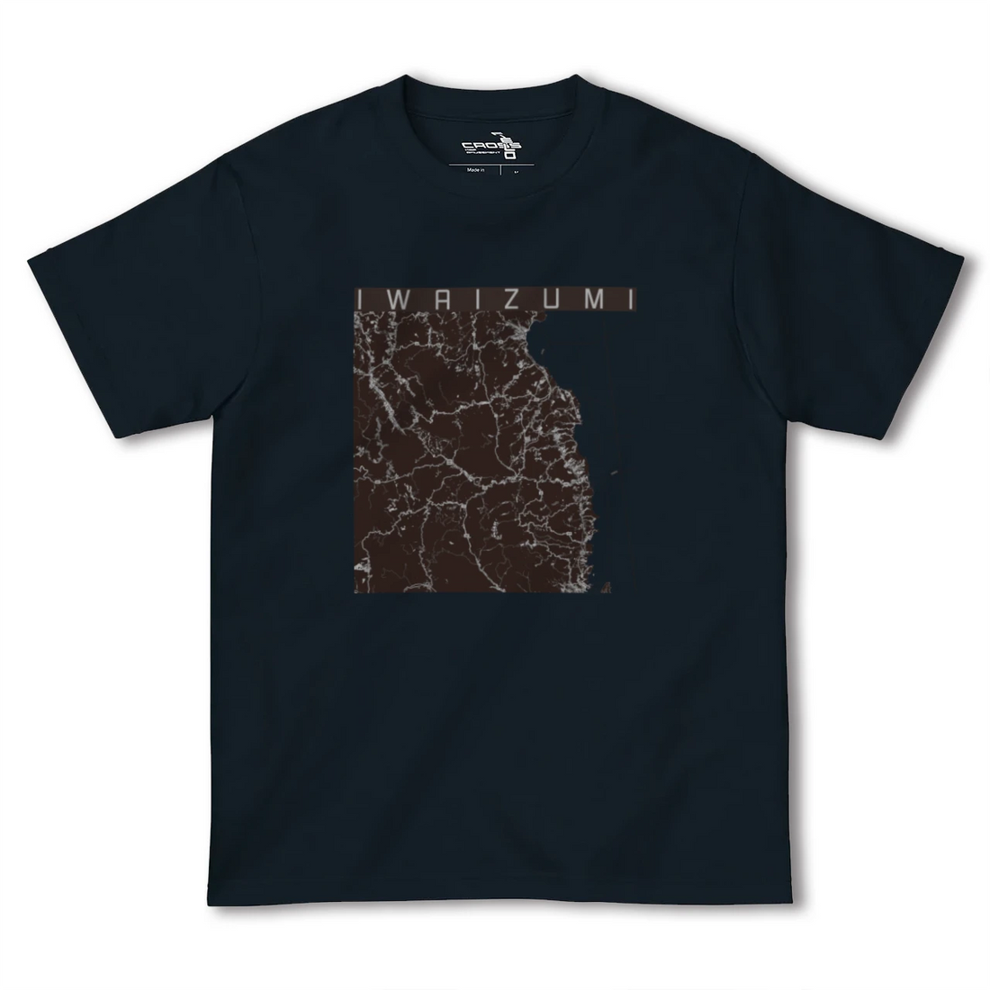 【岩泉（岩手県）】地図柄ヘビーウェイトTシャツ