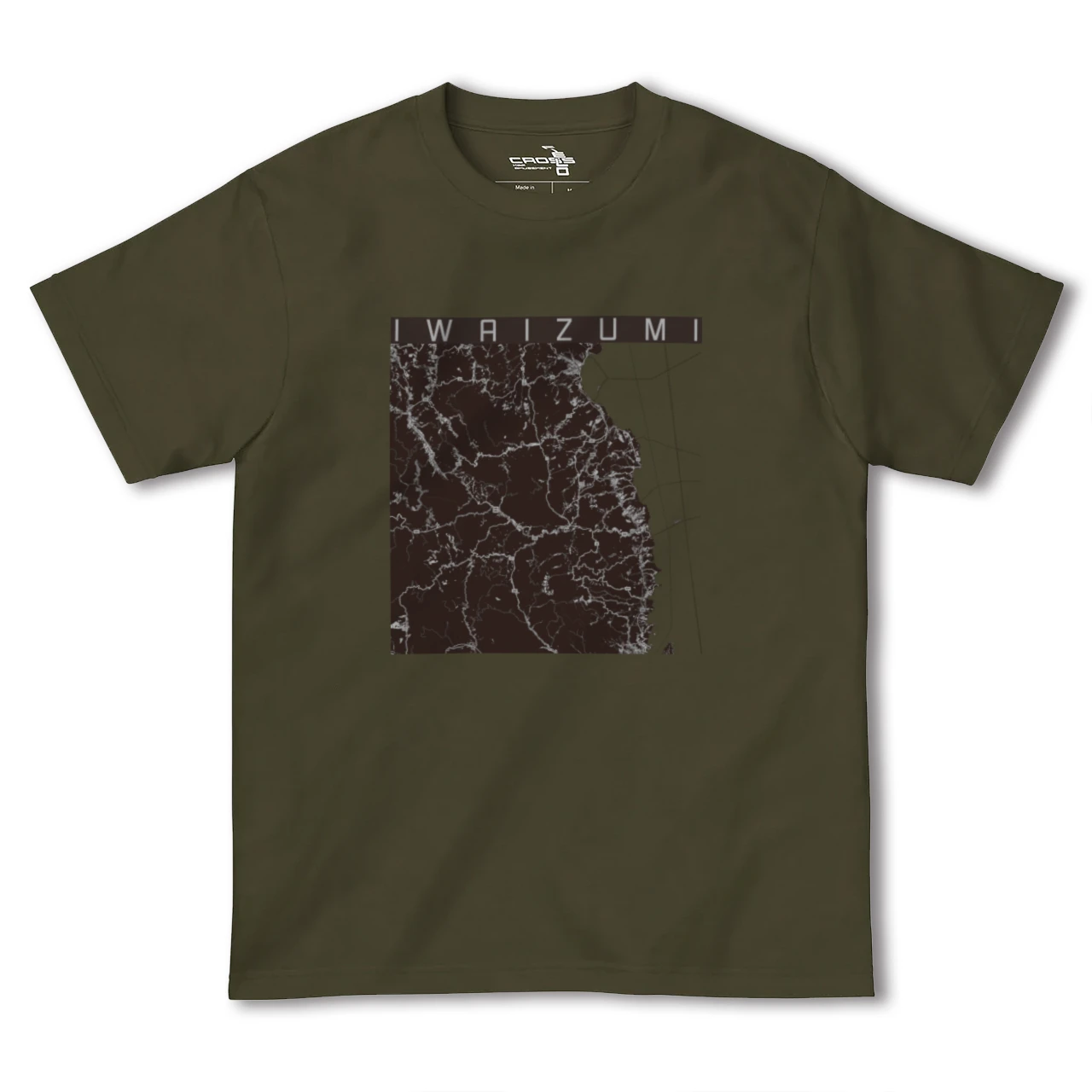 【岩泉（岩手県）】地図柄ヘビーウェイトTシャツ