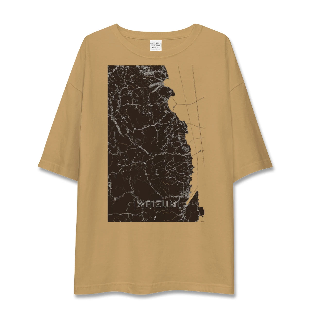 【岩泉（岩手県）】地図柄ビッグシルエットTシャツ