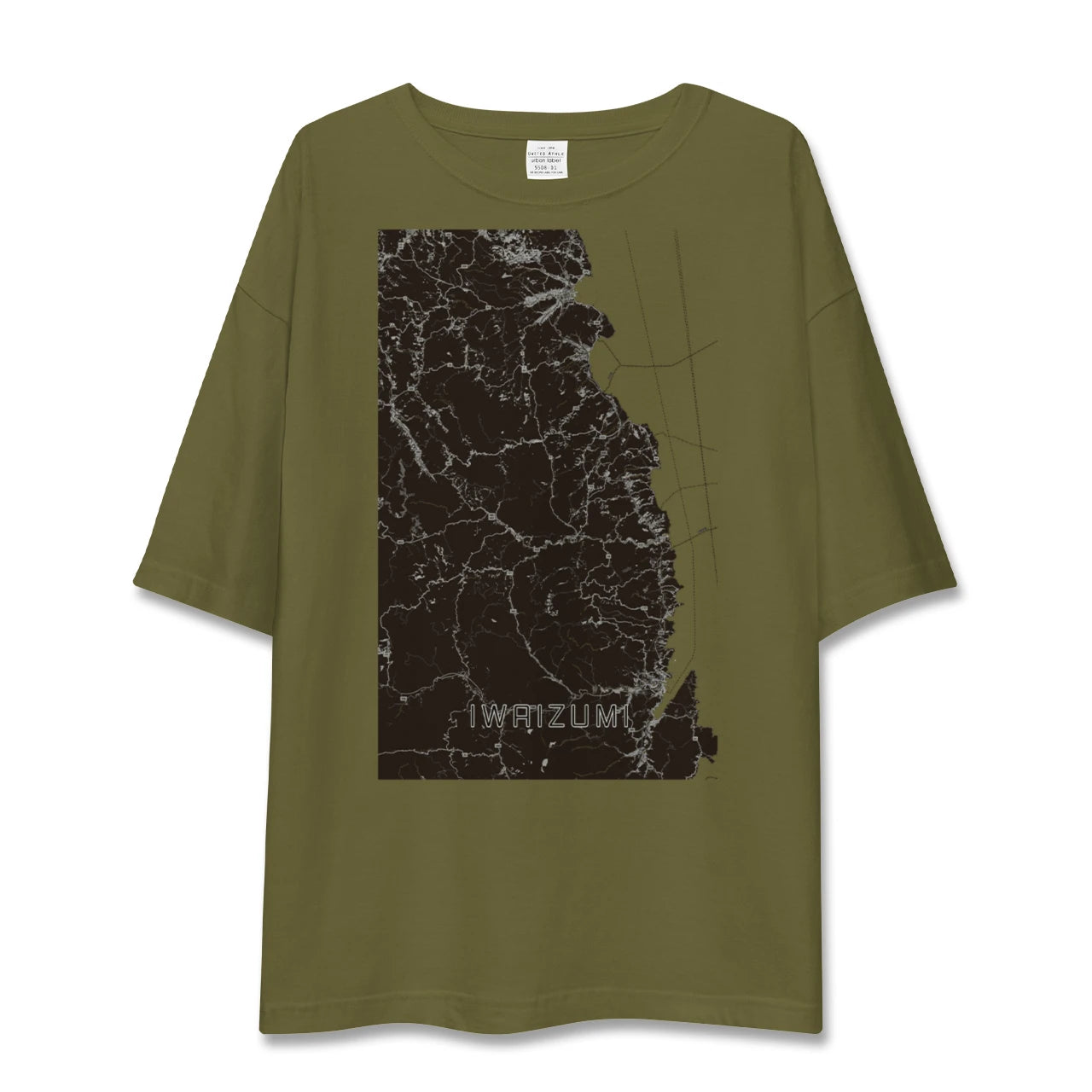 【岩泉（岩手県）】地図柄ビッグシルエットTシャツ