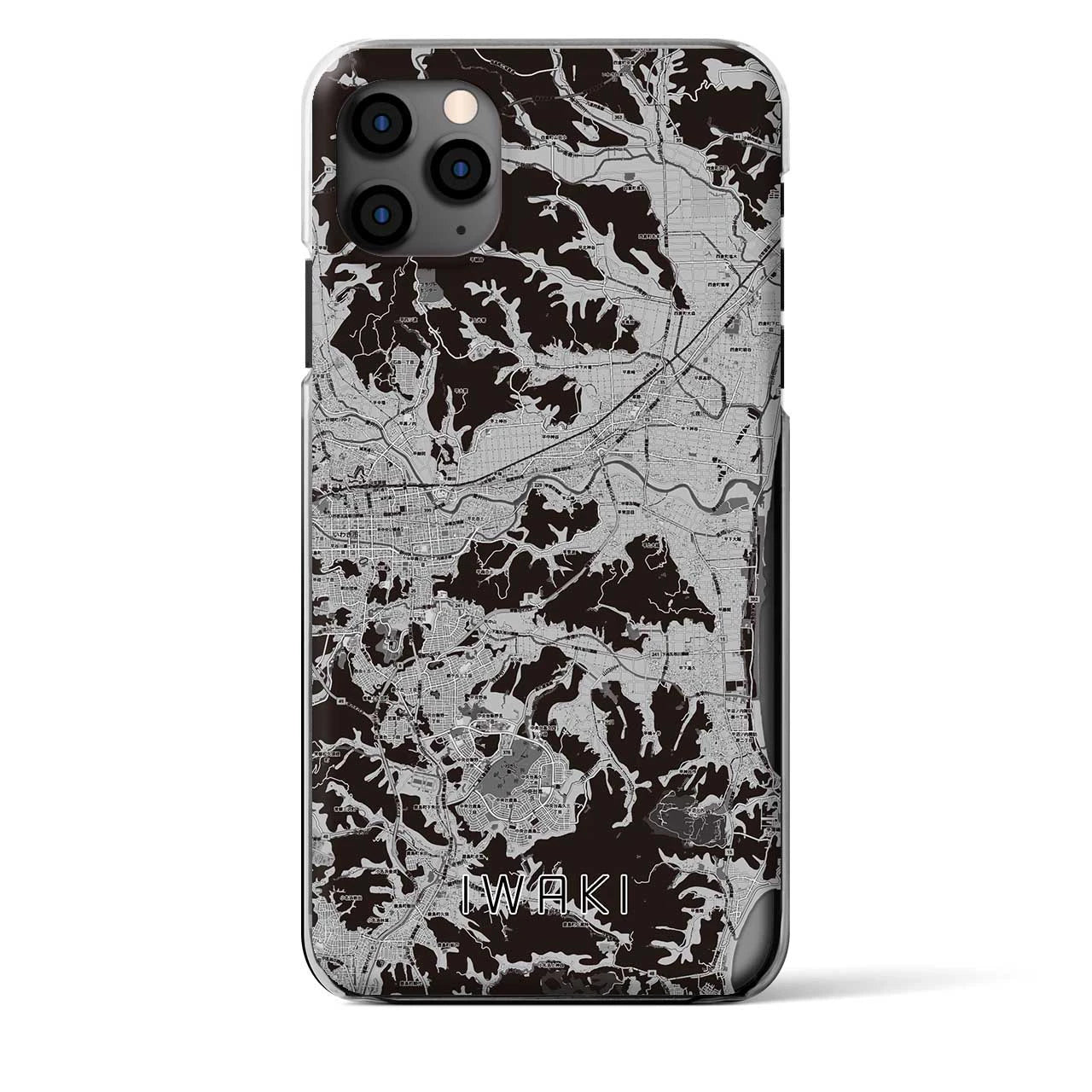 【いわき（福島県）】地図柄iPhoneケース（クリアタイプ）