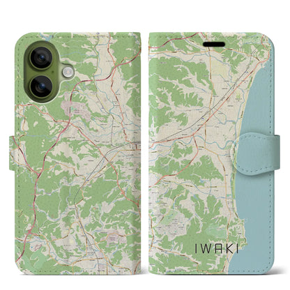 【いわき（福島県）】地図柄iPhoneケース（手帳タイプ）