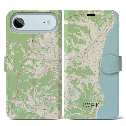 【いわき（福島県）】地図柄iPhoneケース（手帳タイプ）