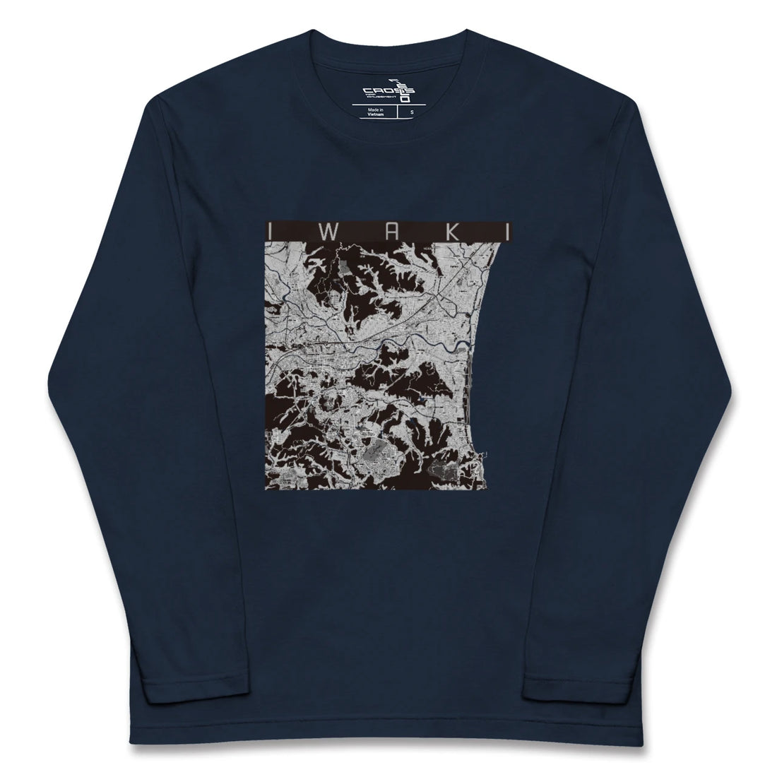 【いわき（福島県）】地図柄ロングスリーブTシャツ