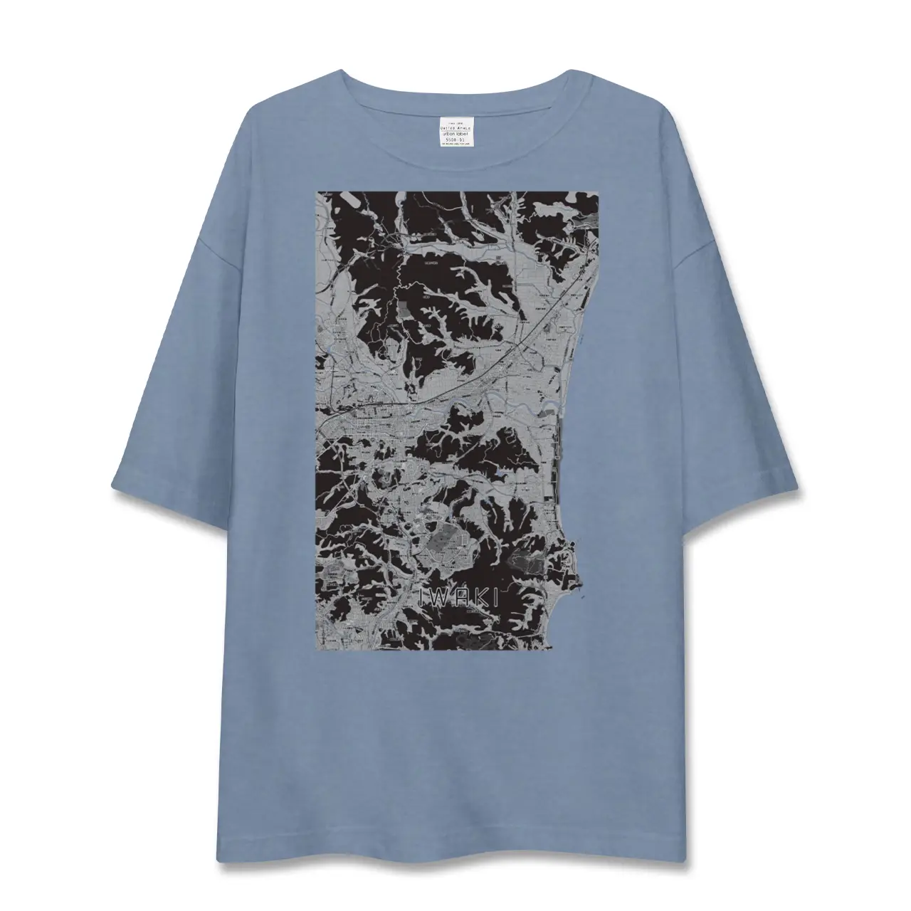 【いわき（福島県）】地図柄ビッグシルエットTシャツ