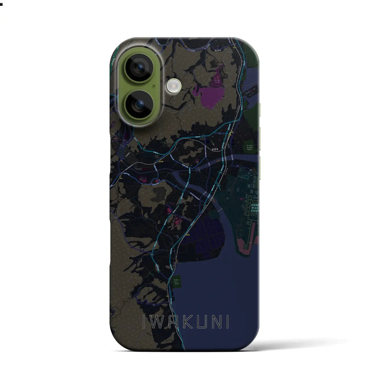 【岩国（山口県）】地図柄iPhoneケース（バックカバータイプ）