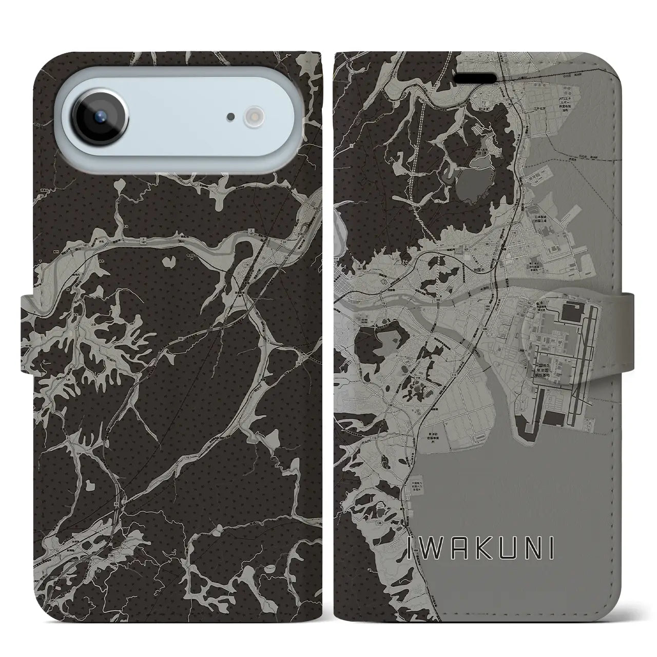 【岩国（山口県）】地図柄iPhoneケース（手帳タイプ）