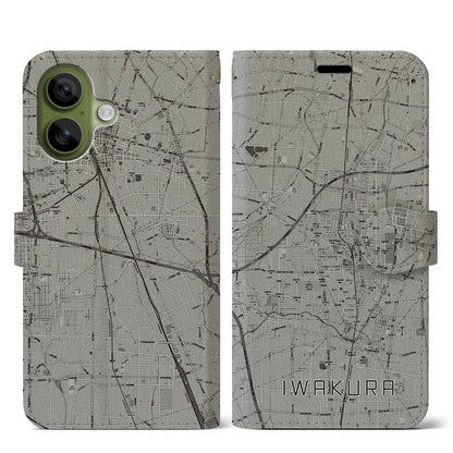 【岩倉（愛知県）】地図柄iPhoneケース（手帳タイプ）