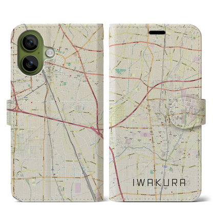 【岩倉（愛知県）】地図柄iPhoneケース（手帳タイプ）