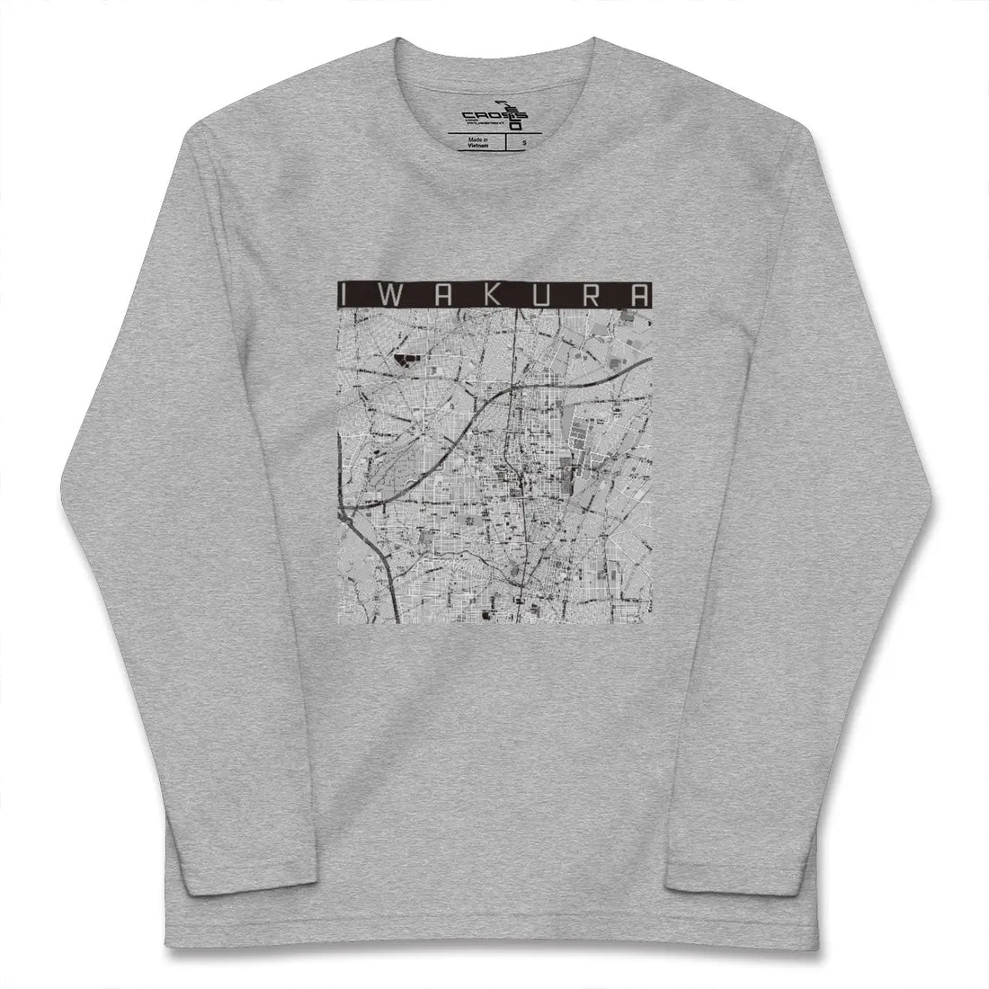 【岩倉（愛知県）】地図柄ロングスリーブTシャツ