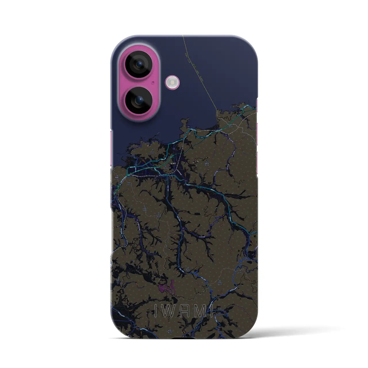 【岩美（鳥取県）】地図柄iPhoneケース（バックカバータイプ）