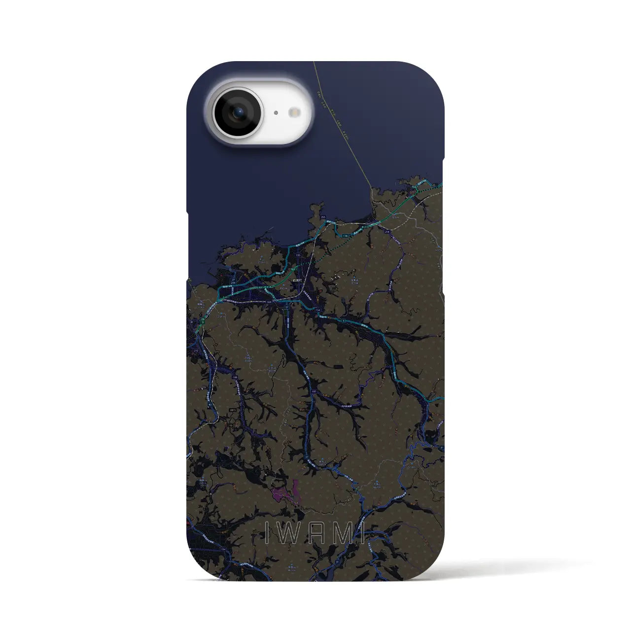 【岩美（鳥取県）】地図柄iPhoneケース（バックカバータイプ）