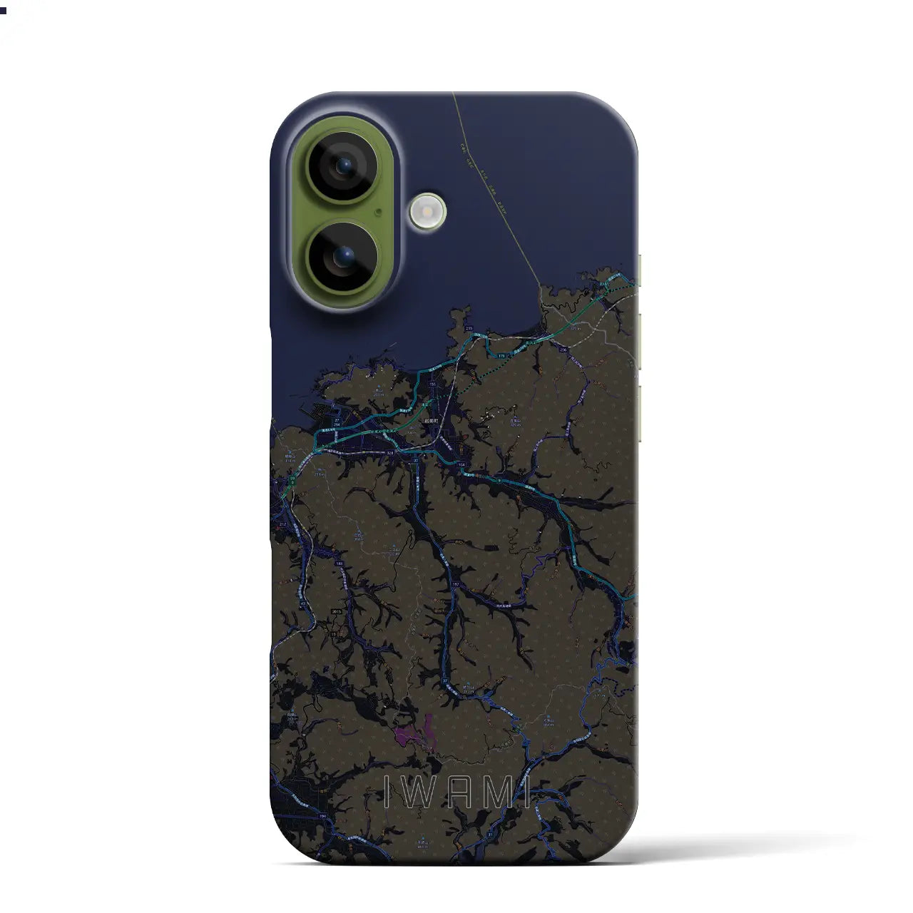 【岩美（鳥取県）】地図柄iPhoneケース（バックカバータイプ）