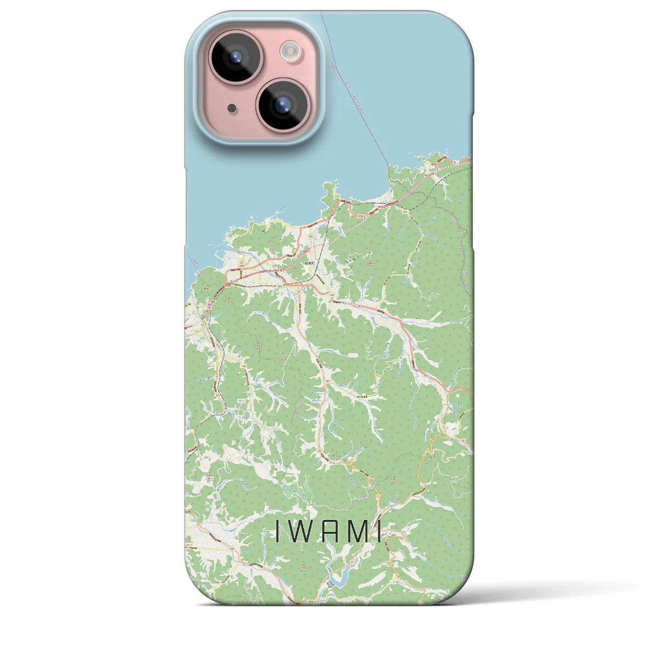 【岩美（鳥取県）】地図柄iPhoneケース（バックカバータイプ）