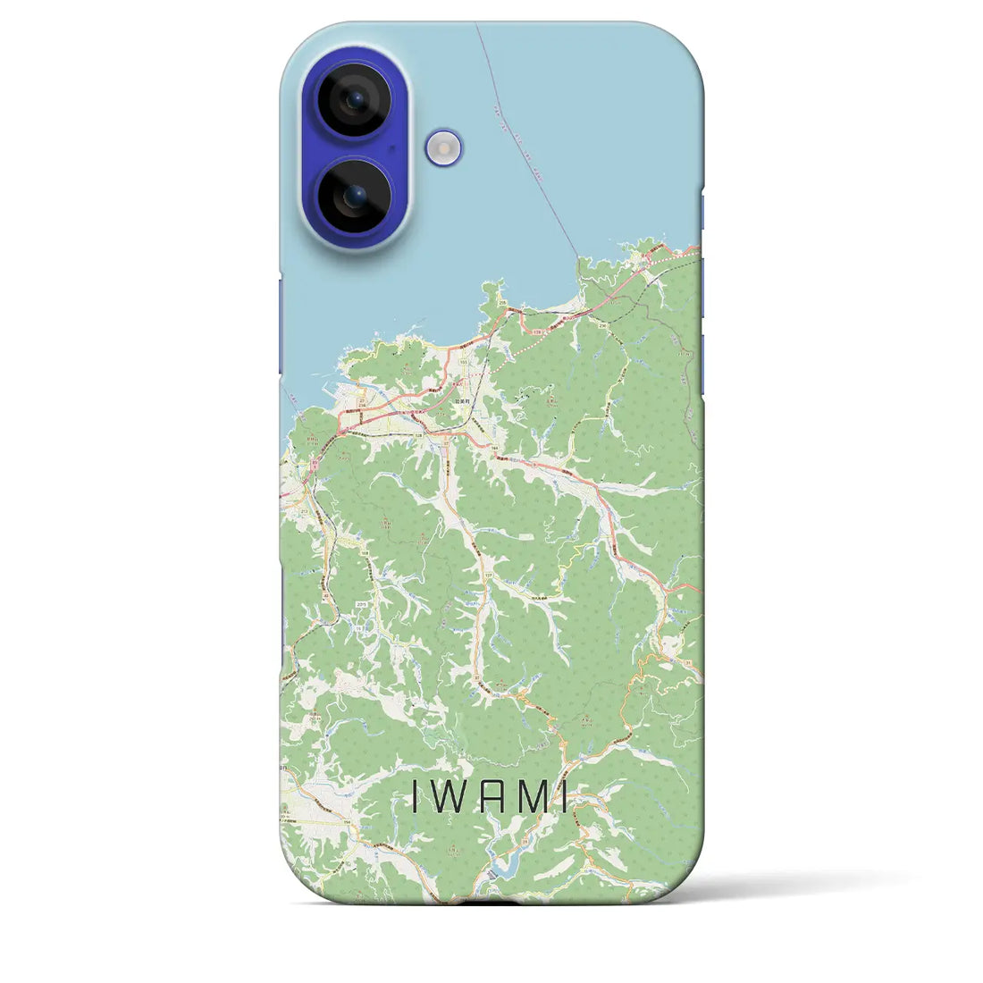 【岩美（鳥取県）】地図柄iPhoneケース（バックカバータイプ）ナチュラル・iPhone 16 Pro Max 用