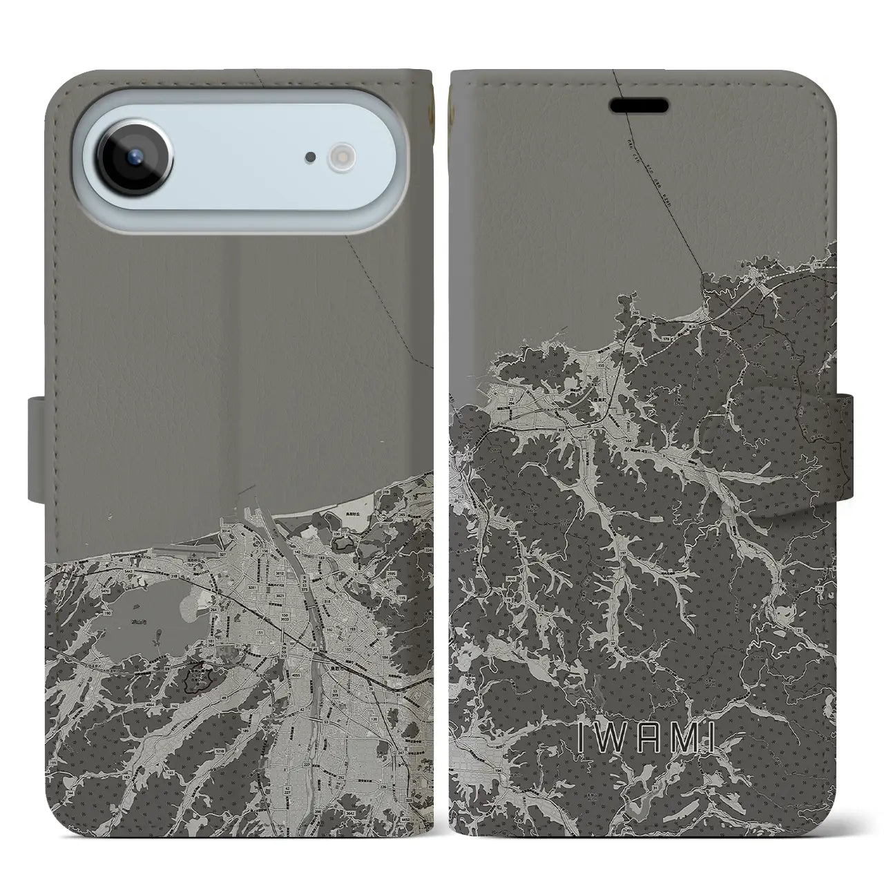 【岩美（鳥取県）】地図柄iPhoneケース（手帳タイプ）