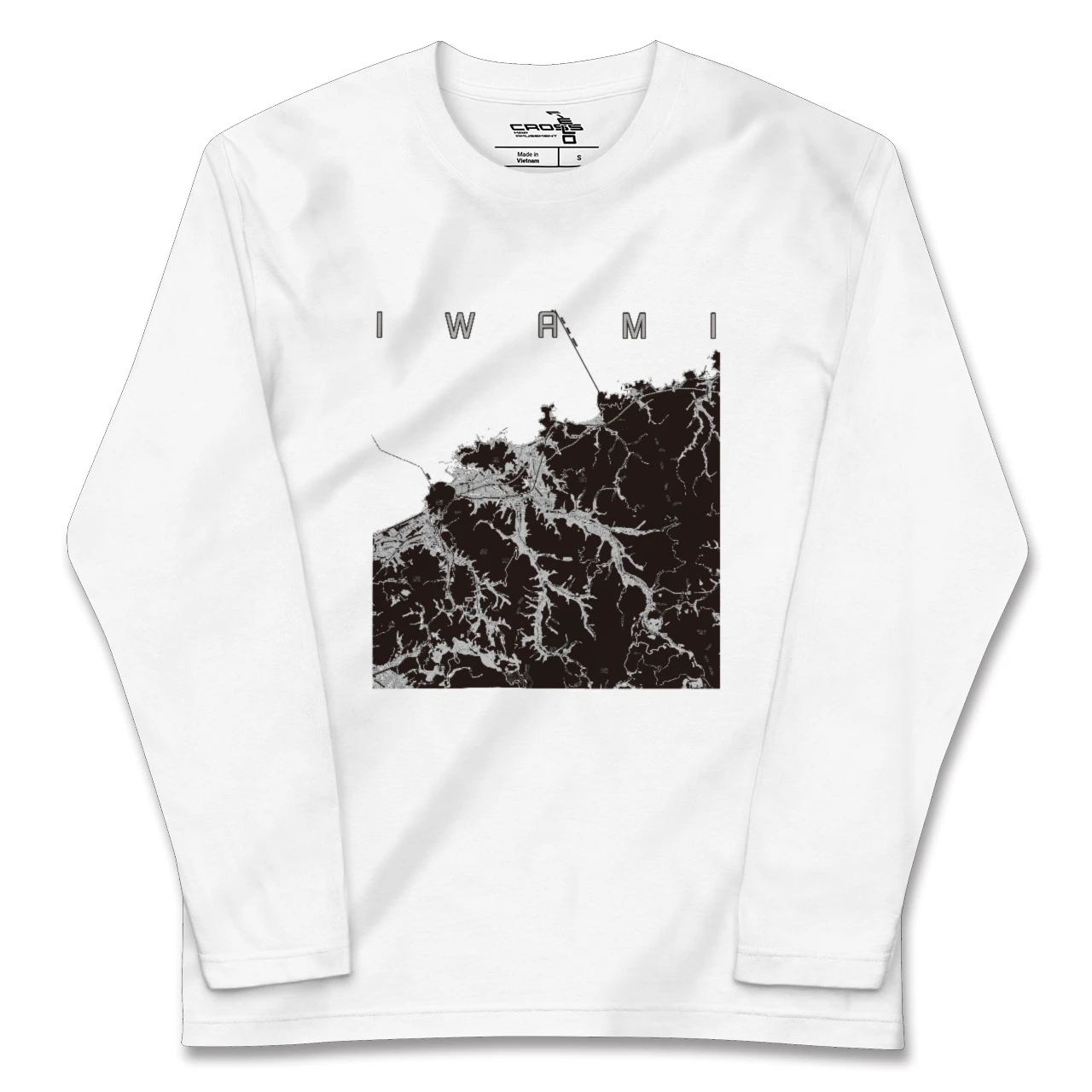 【岩美（鳥取県）】地図柄ロングスリーブTシャツ