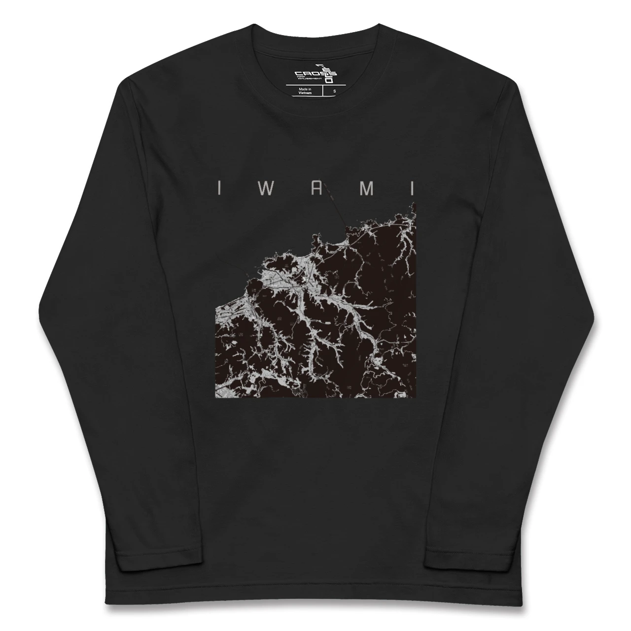 【岩美（鳥取県）】地図柄ロングスリーブTシャツ