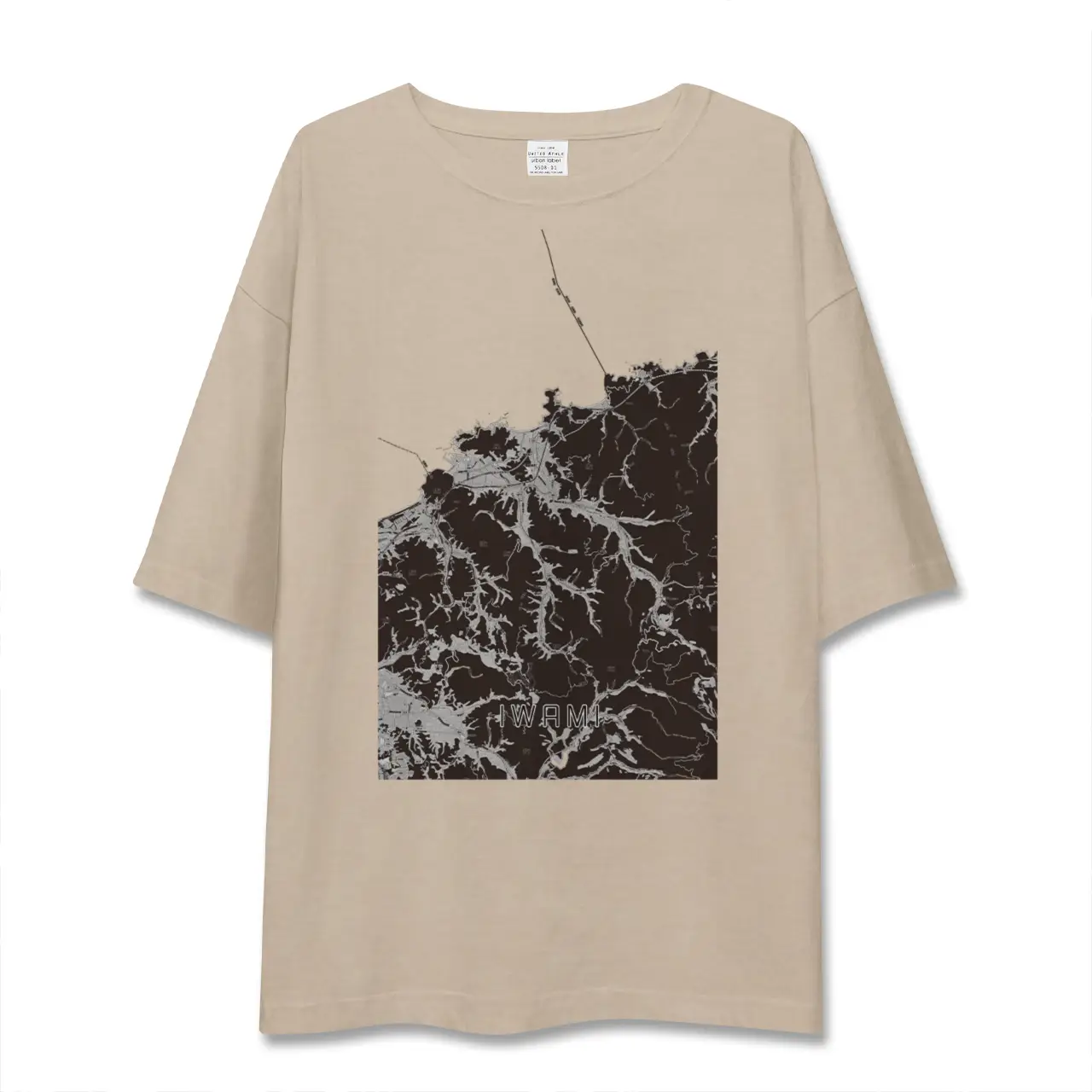 【岩美（鳥取県）】地図柄ビッグシルエットTシャツ