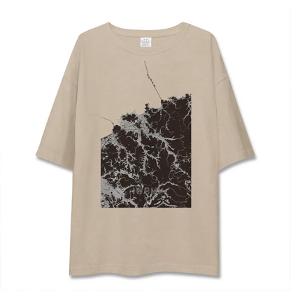【岩美（鳥取県）】地図柄ビッグシルエットTシャツ