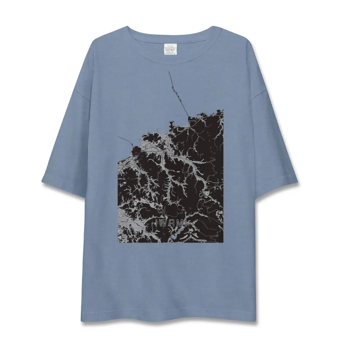 【岩美（鳥取県）】地図柄ビッグシルエットTシャツ