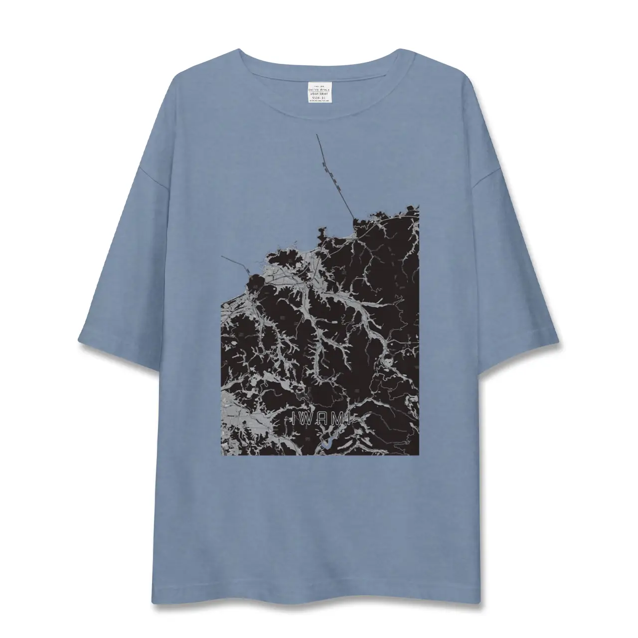 【岩美（鳥取県）】地図柄ビッグシルエットTシャツ