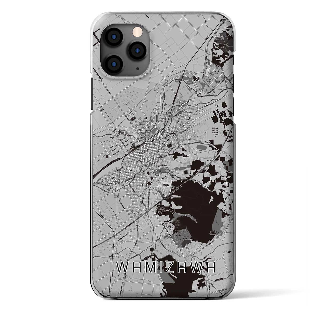 【岩見沢（北海道）】地図柄iPhoneケース（クリアタイプ）