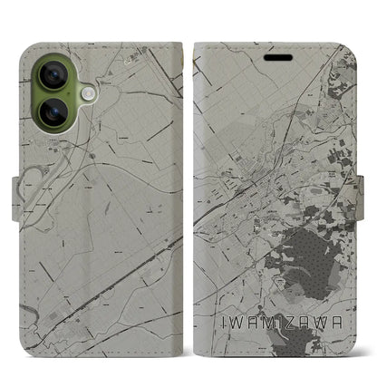 【岩見沢（北海道）】地図柄iPhoneケース（手帳タイプ）