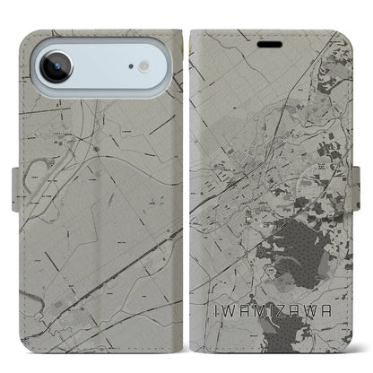 【岩見沢（北海道）】地図柄iPhoneケース（手帳タイプ）