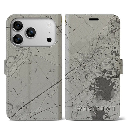 【岩見沢（北海道）】地図柄iPhoneケース（手帳タイプ）