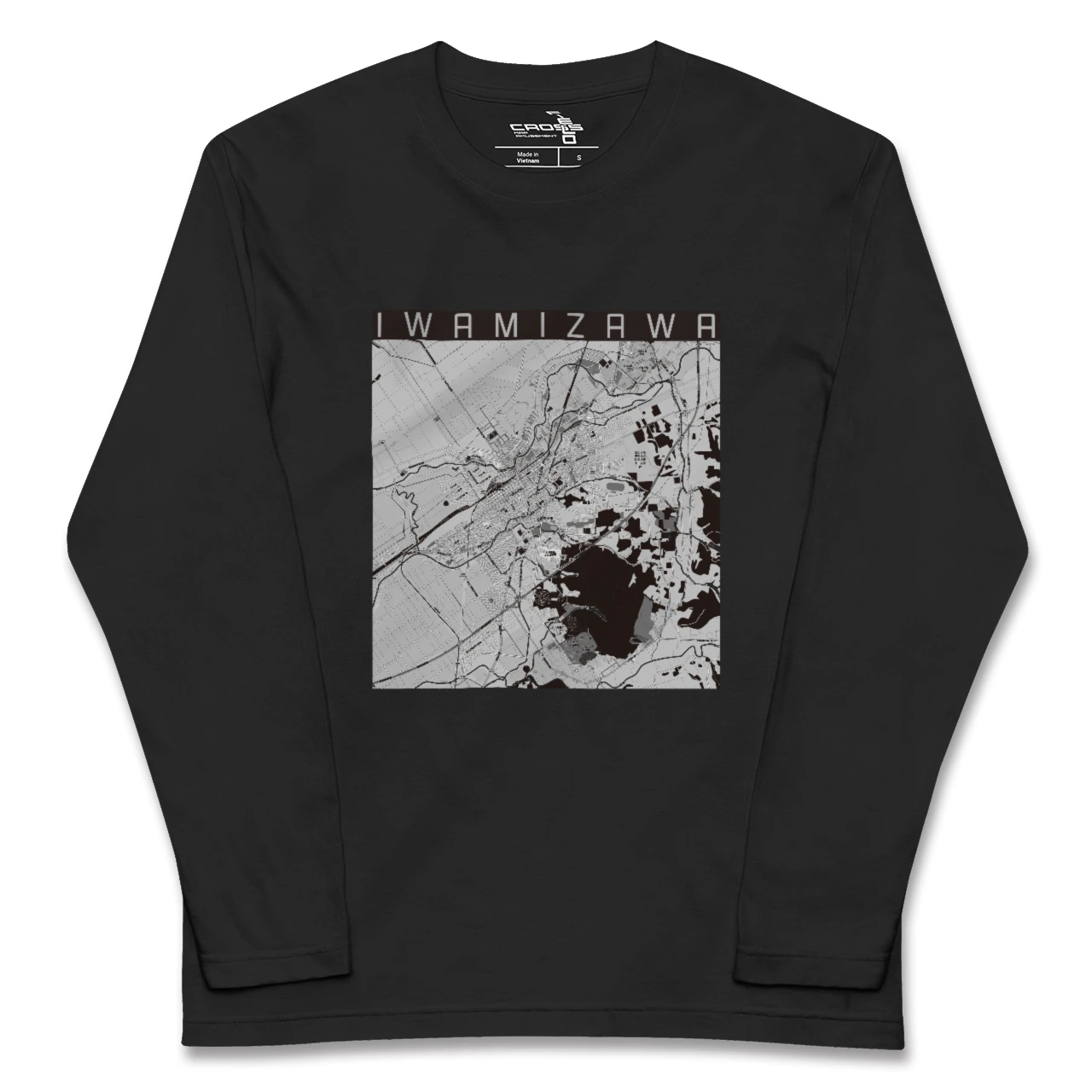 【岩見沢（北海道）】地図柄ロングスリーブTシャツ