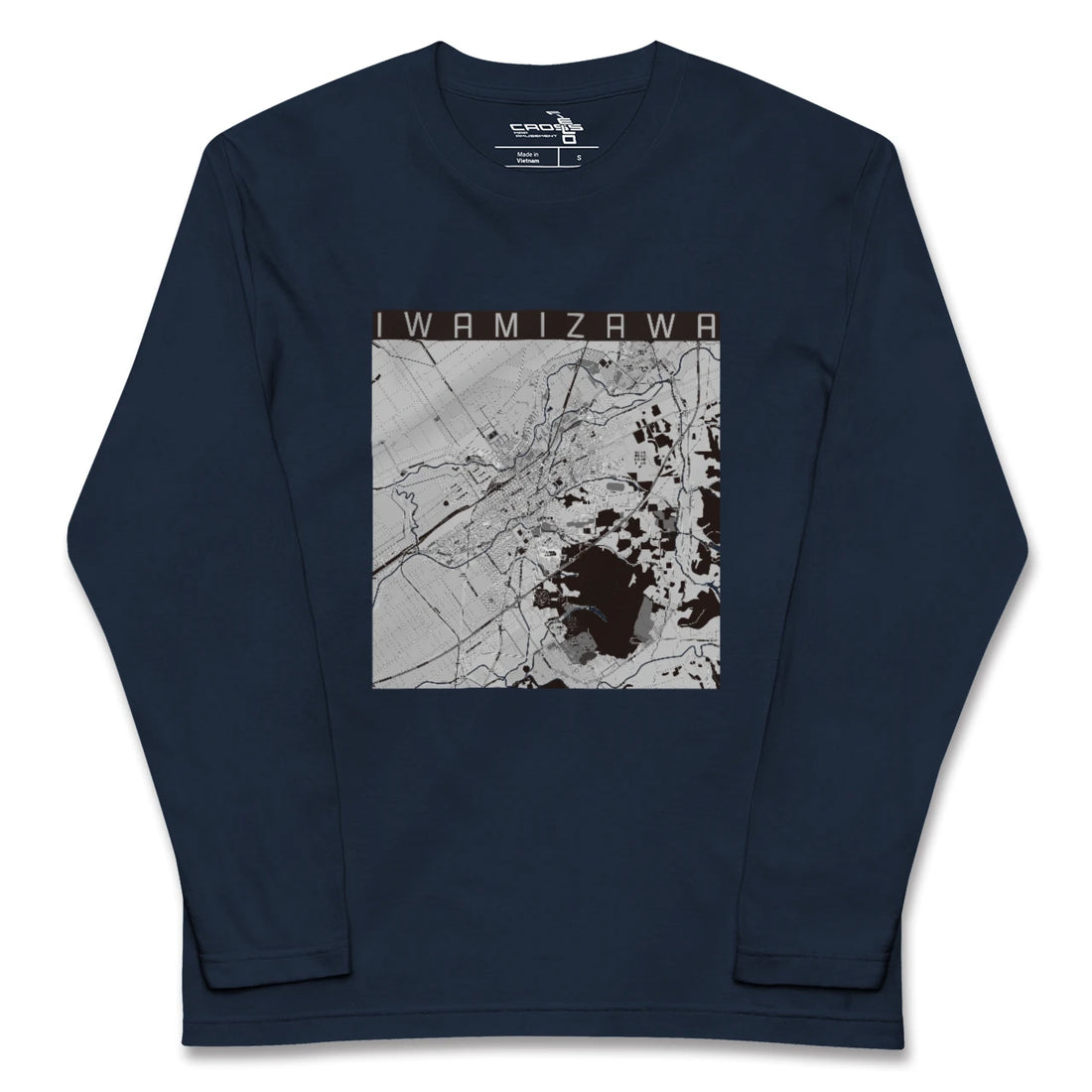 【岩見沢（北海道）】地図柄ロングスリーブTシャツ
