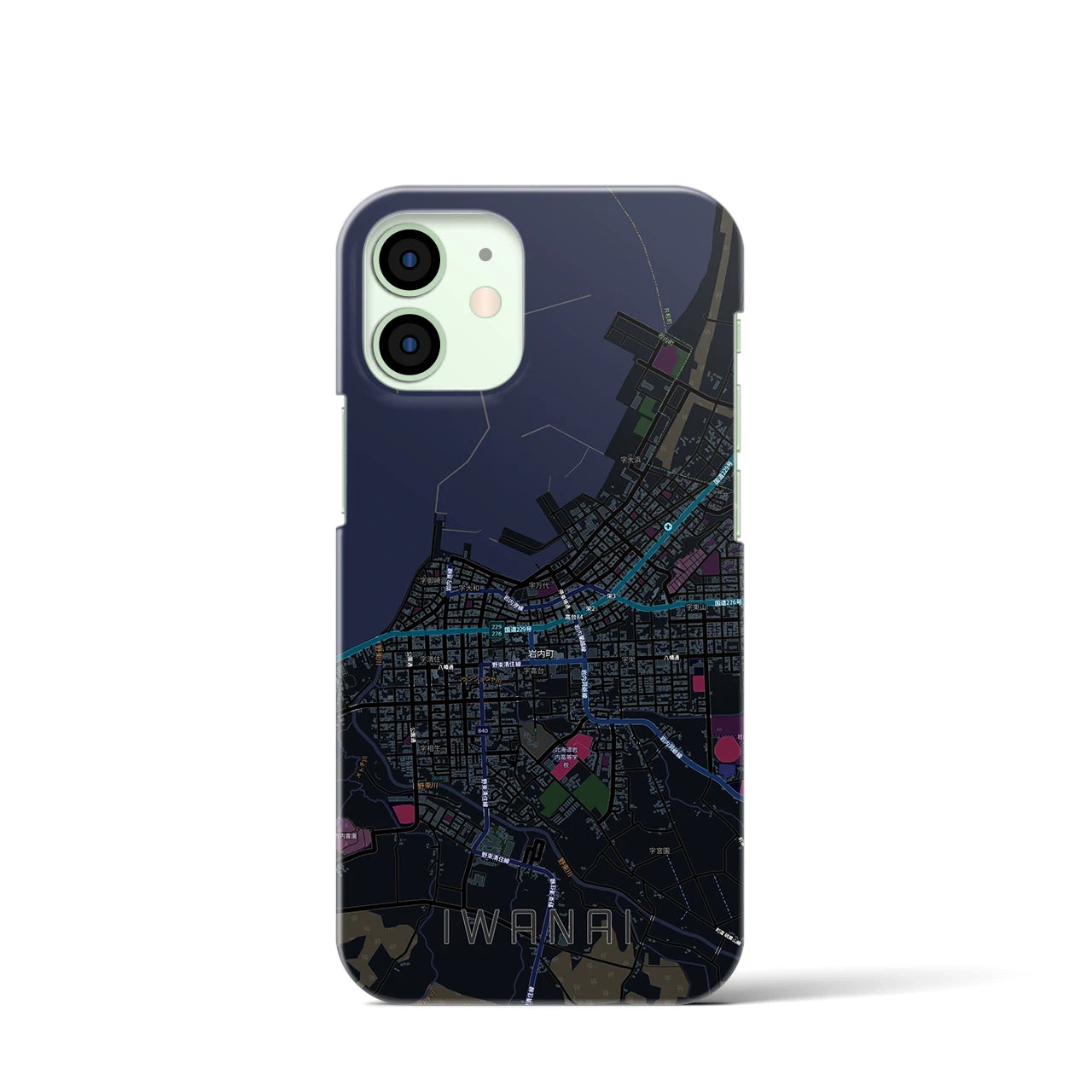 【岩内（北海道）】地図柄iPhoneケース（バックカバータイプ）