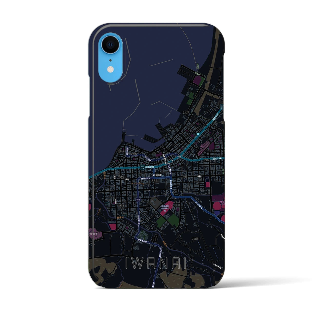 【岩内（北海道）】地図柄iPhoneケース（バックカバータイプ）