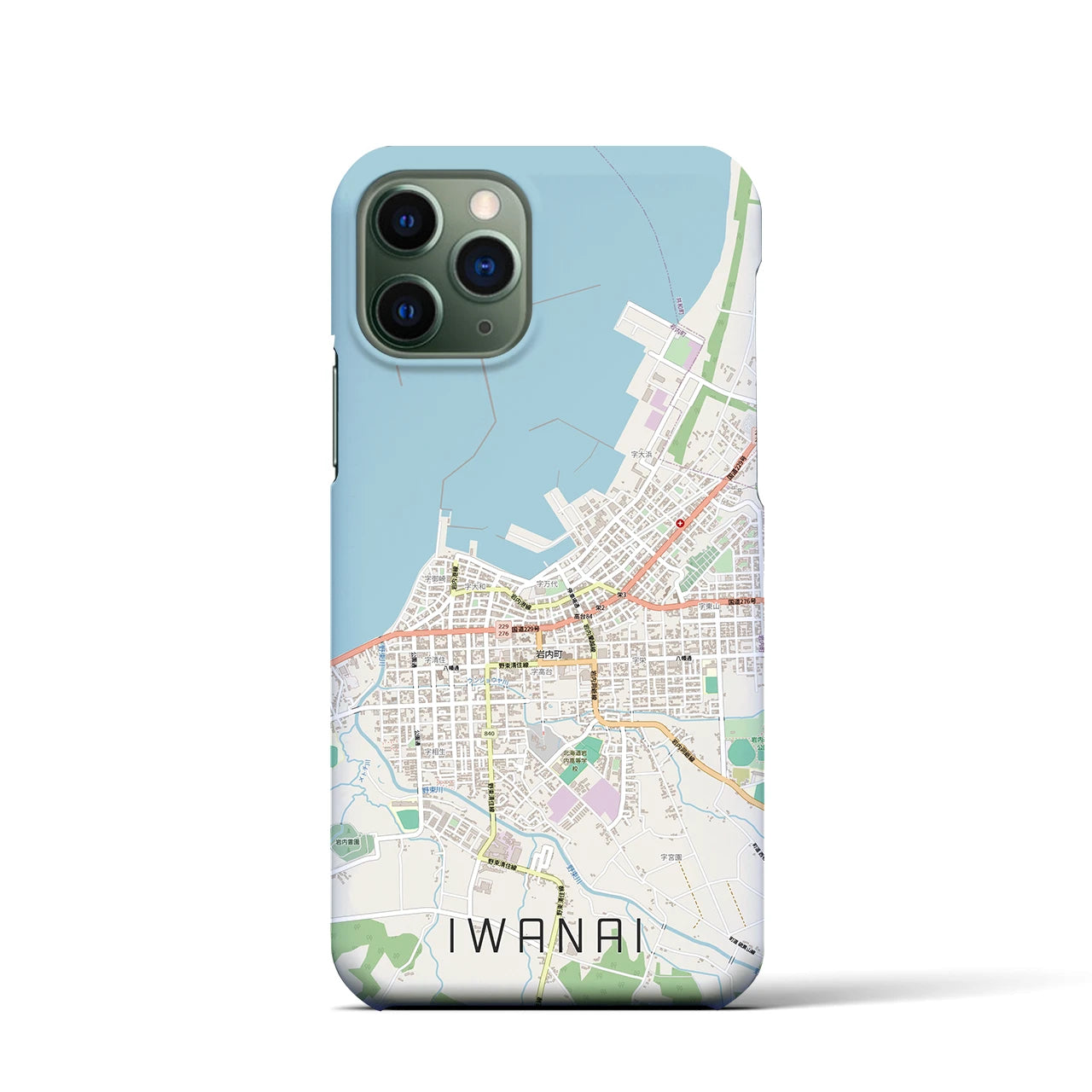 【岩内（北海道）】地図柄iPhoneケース（バックカバータイプ）