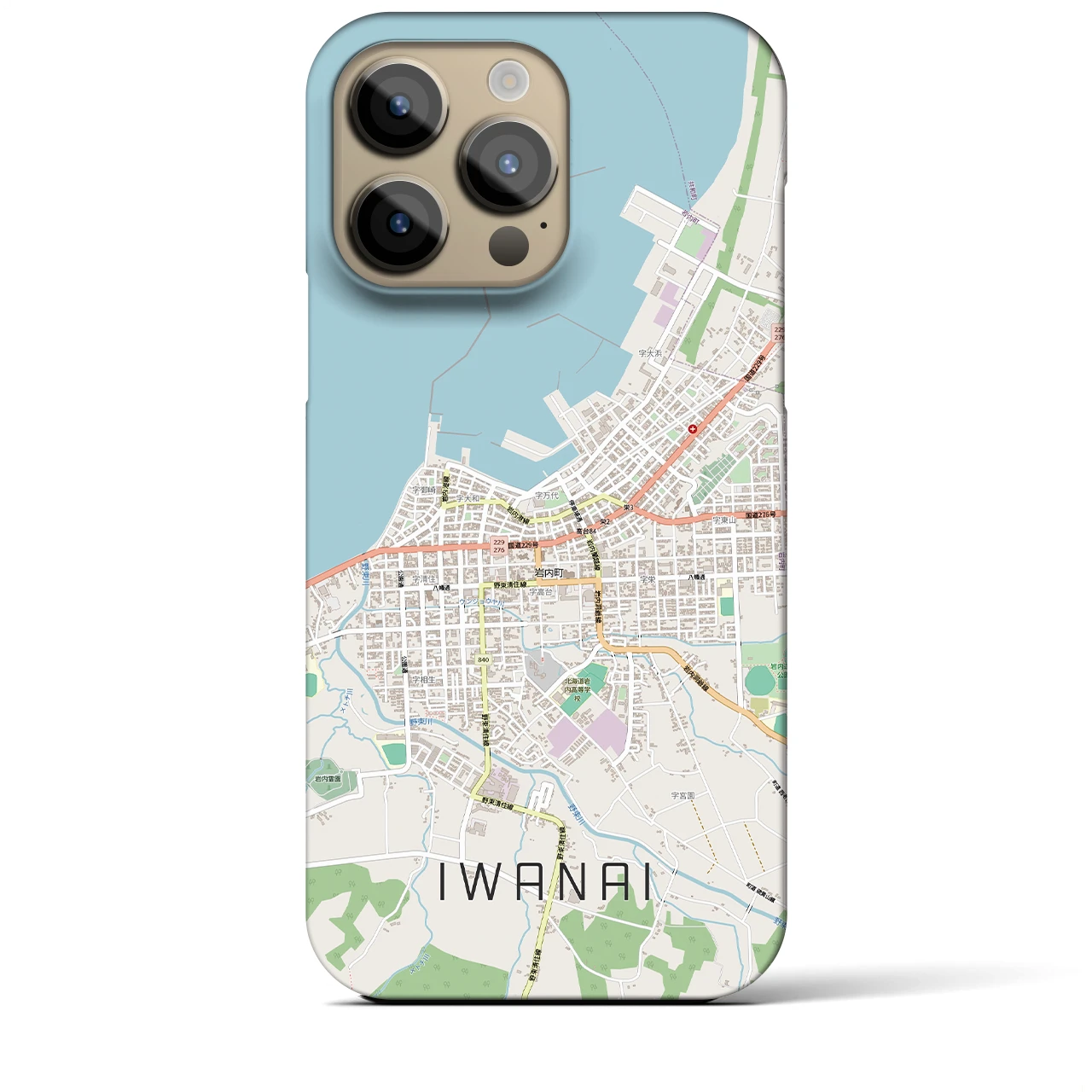 【岩内（北海道）】地図柄iPhoneケース（バックカバータイプ）