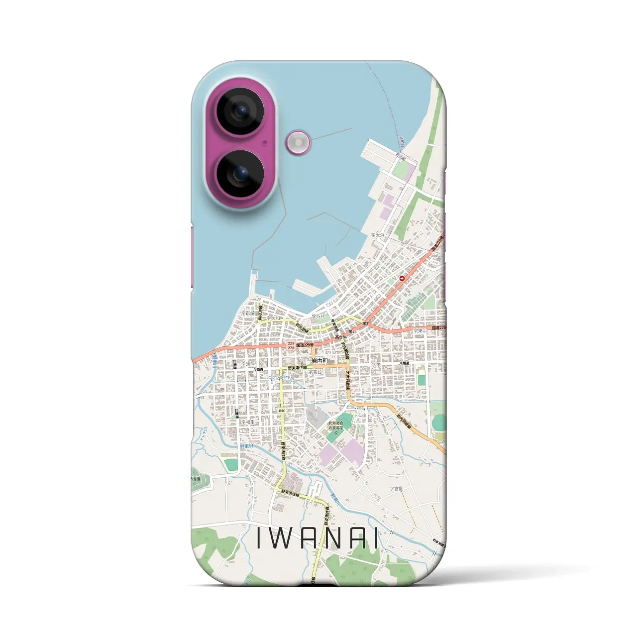 【岩内（北海道）】地図柄iPhoneケース（バックカバータイプ）