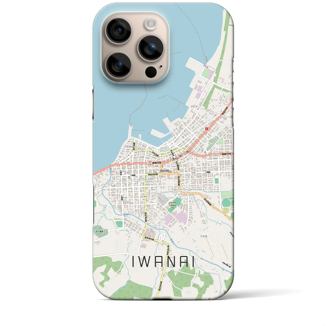 【岩内（北海道）】地図柄iPhoneケース（バックカバータイプ）