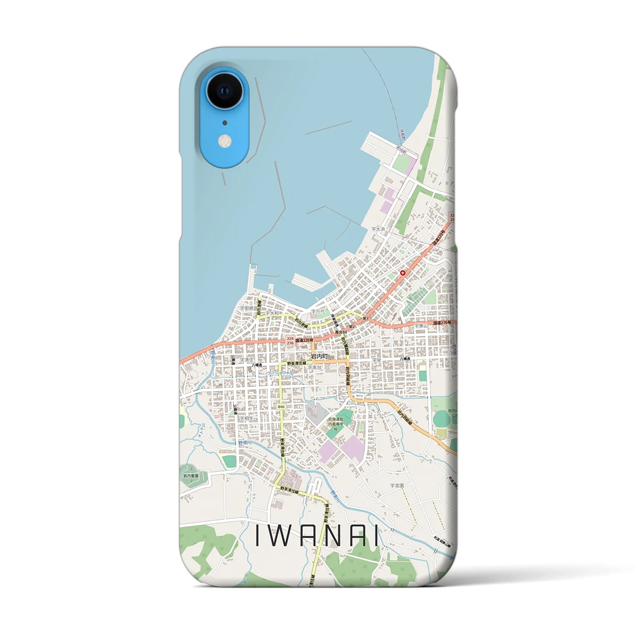 【岩内（北海道）】地図柄iPhoneケース（バックカバータイプ）