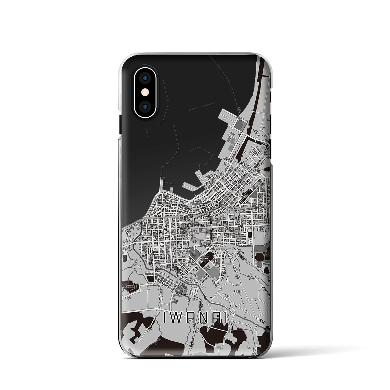 【岩内（北海道）】地図柄iPhoneケース（クリアタイプ）