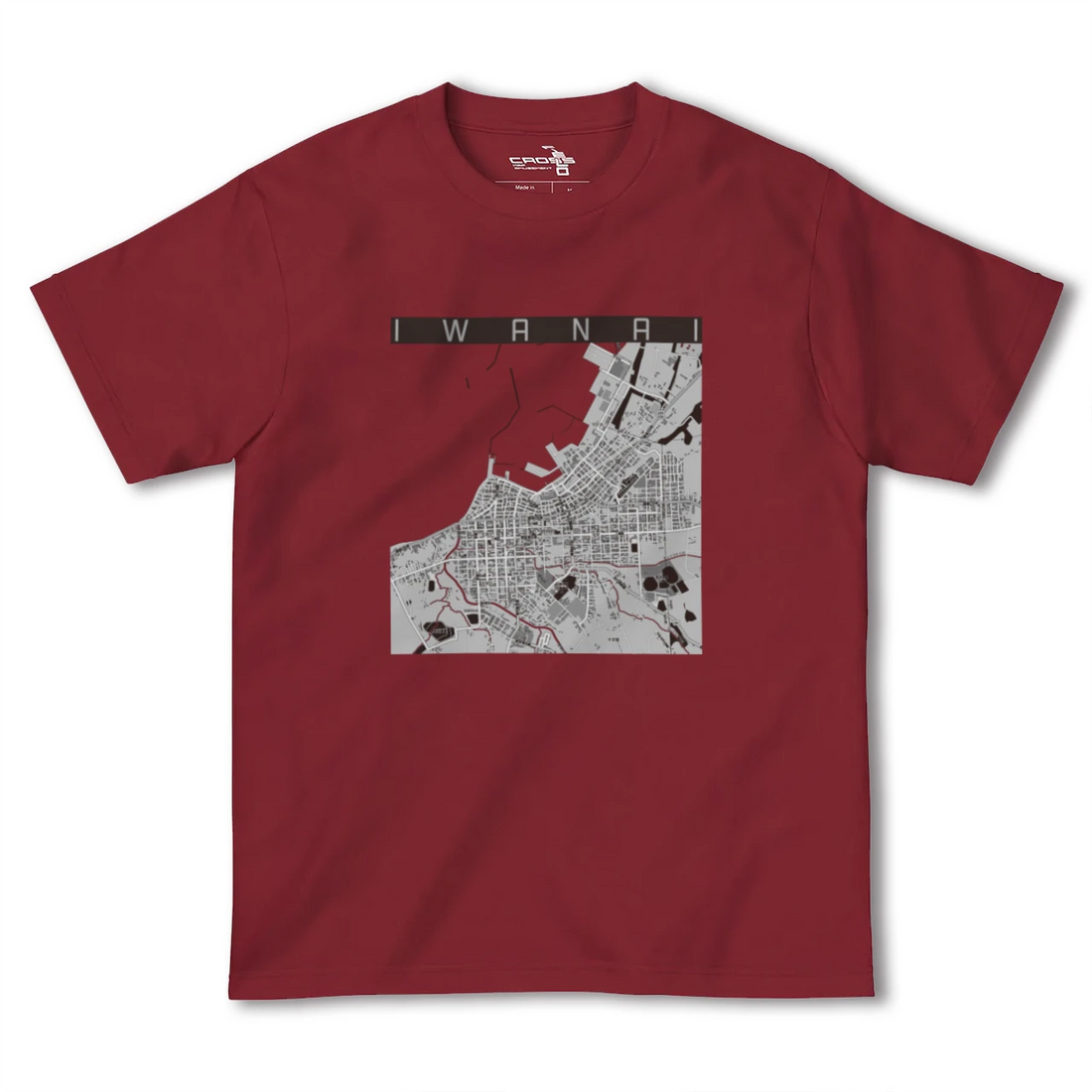 【岩内（北海道）】地図柄ヘビーウェイトTシャツ