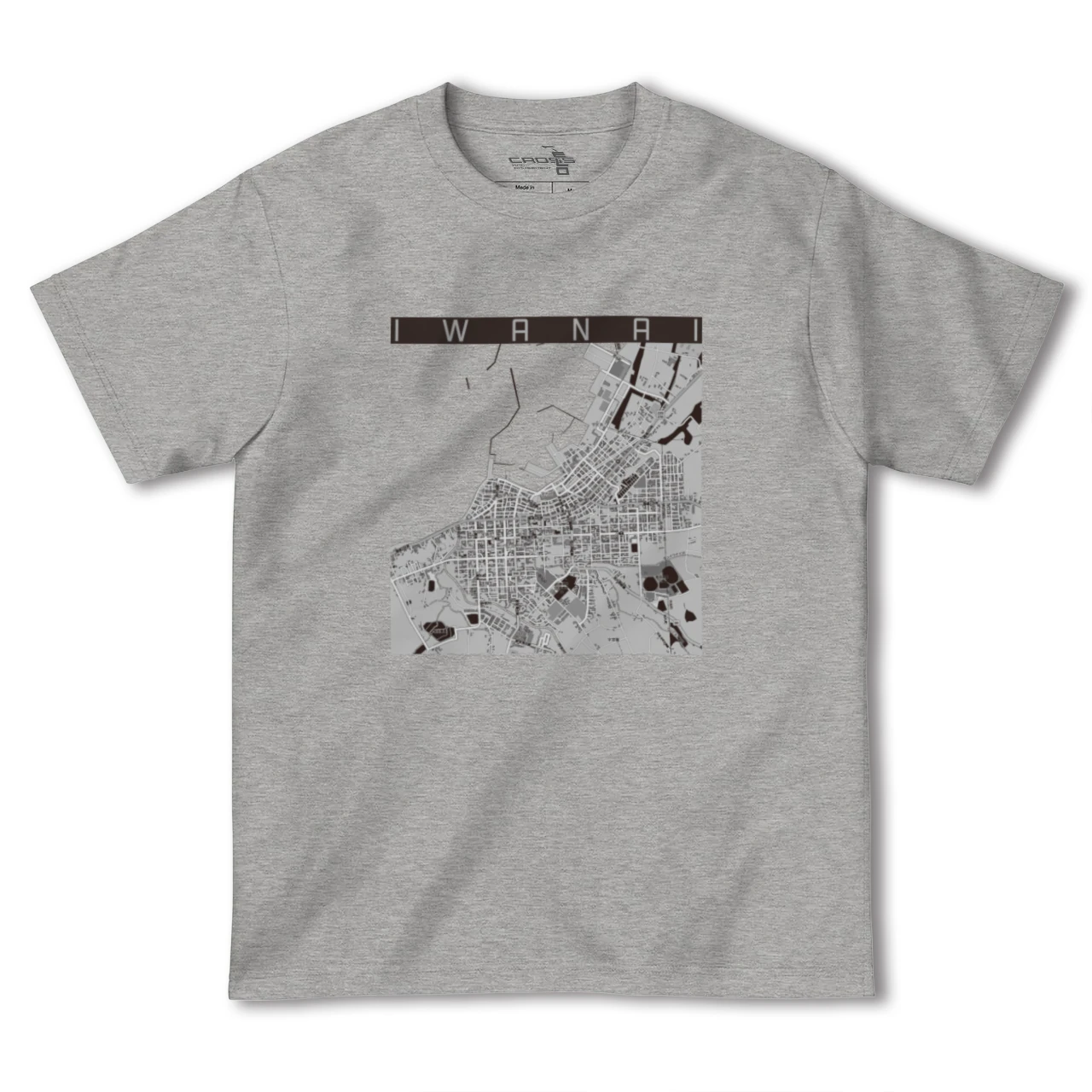 【岩内（北海道）】地図柄ヘビーウェイトTシャツ