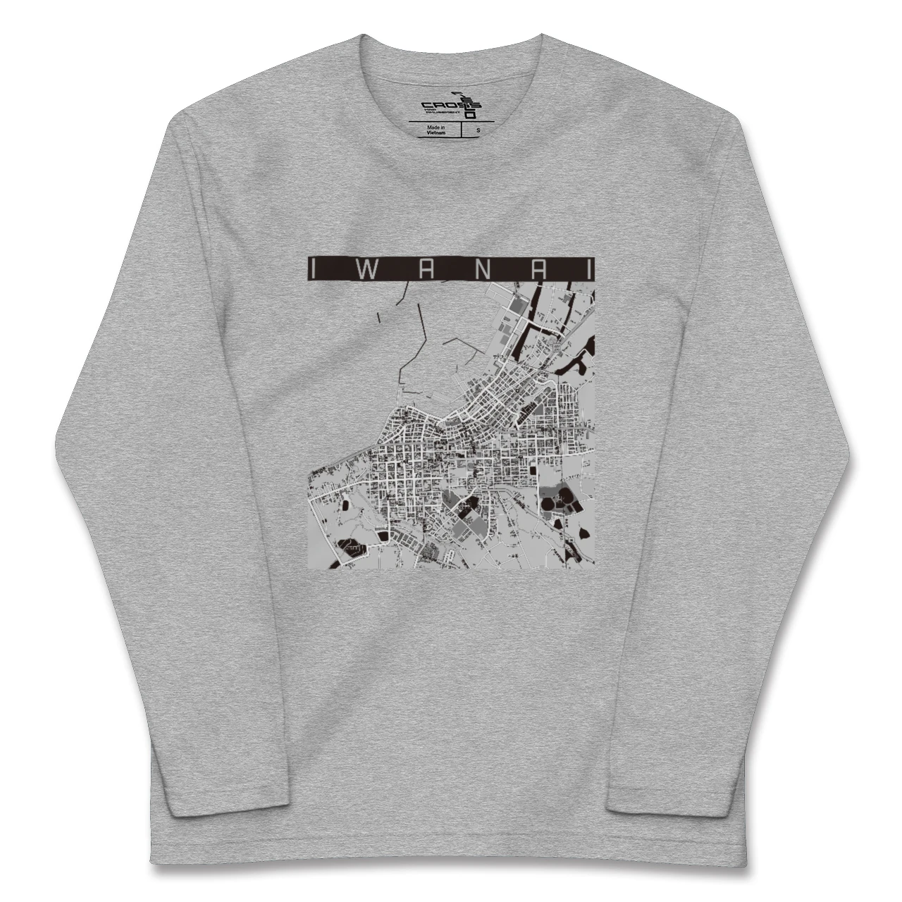 【岩内（北海道）】地図柄ロングスリーブTシャツ