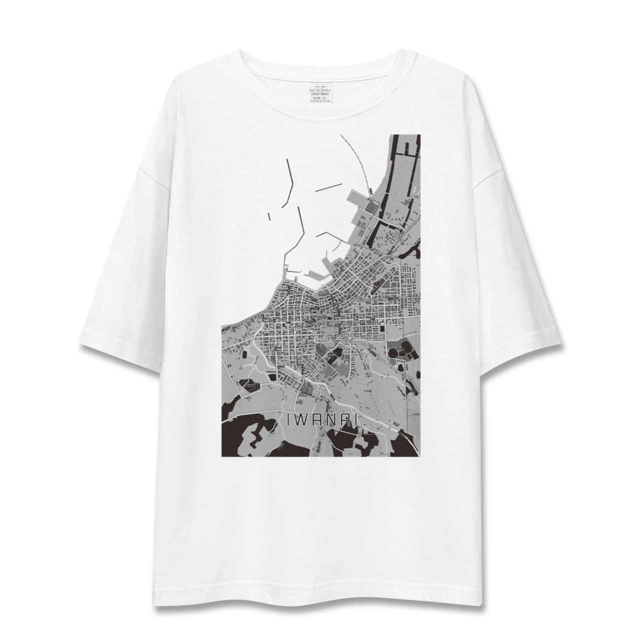 【岩内（北海道）】地図柄ビッグシルエットTシャツ