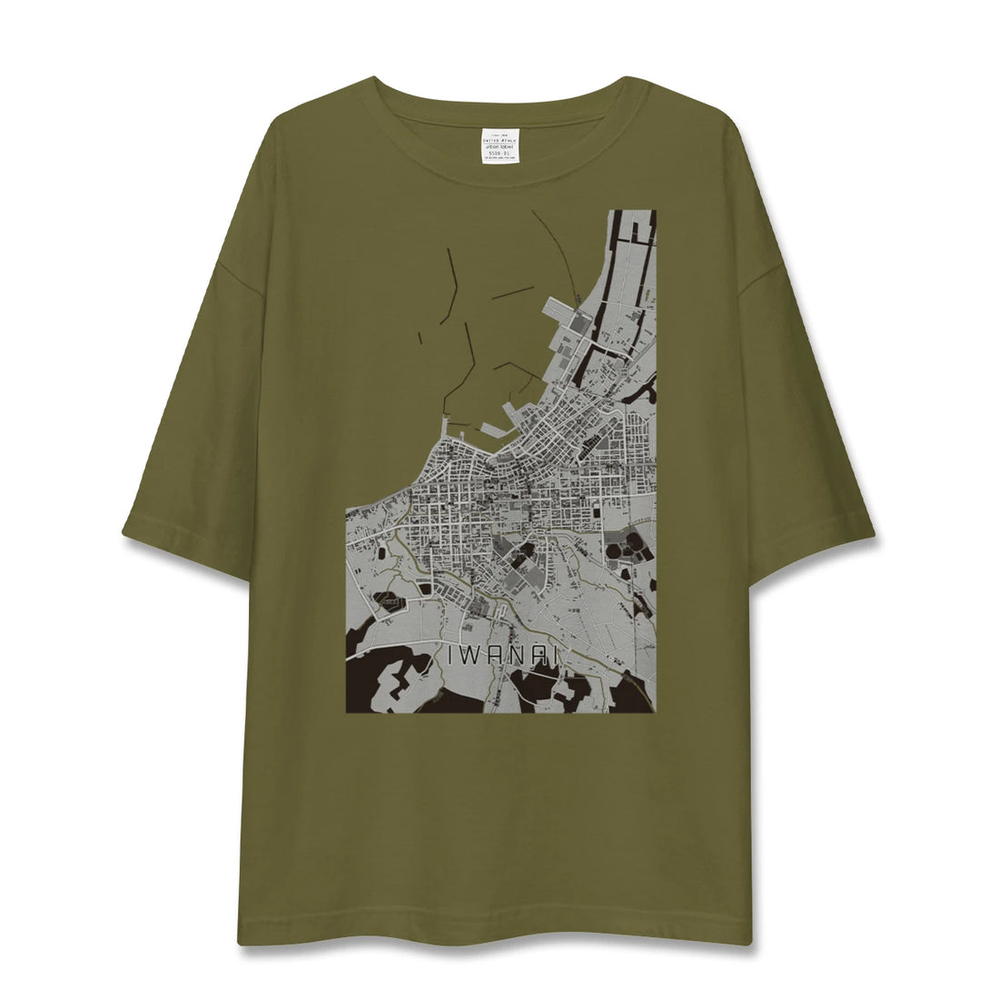 【岩内（北海道）】地図柄ビッグシルエットTシャツ